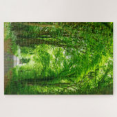 De bomen in de Weg van het Park in de Fotografie v Legpuzzel (Horizontaal)
