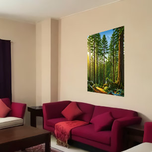 De bomen in het bos   AI Art Poster