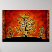 De bomen met een labyrint poster (Voorkant)