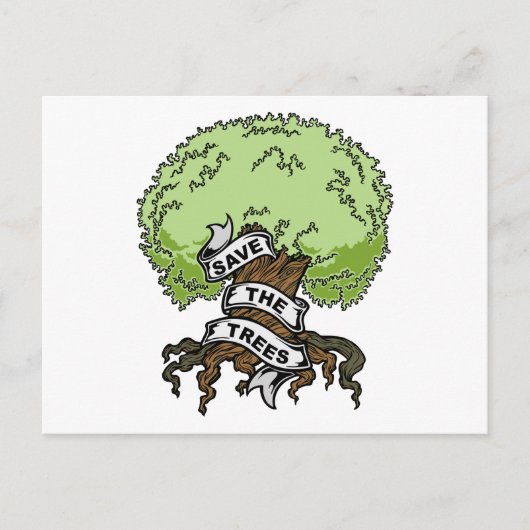 De bomen opslaan briefkaart (Voorkant)