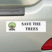 De bomen opslaan bumpersticker (Op auto)