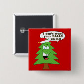 De bomen opslaan vierkante button 5,1 cm (Voorkant /achterkant)