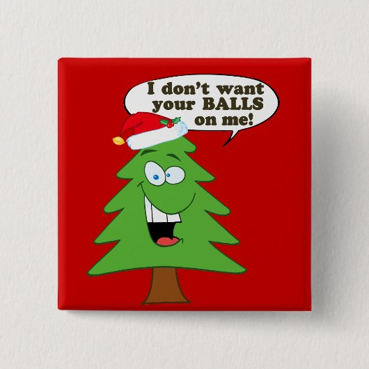 De bomen opslaan vierkante button 5,1 cm (Voorkant)