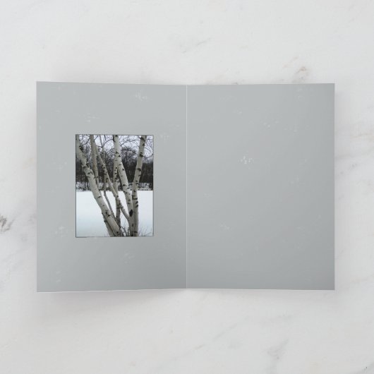 De Bomen van de Berk van de winter Kaart (Binnen)