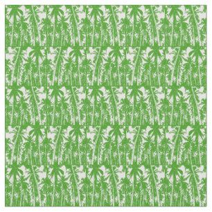 De Bomen van de palm in een Groen en Wit Silhouett Stof