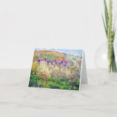 De Bomen van de pruim in Bloesem in Vetheuil Kaart (Achterkant)