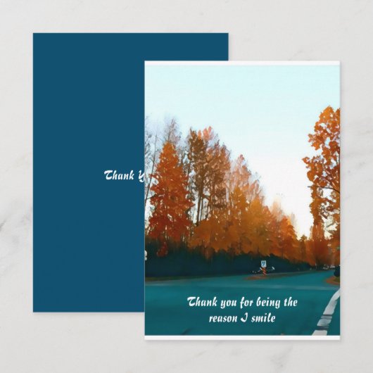 De bomen van de Waterverf van het Citaat van de do Bedankkaart (Voorkant / Achterkant)