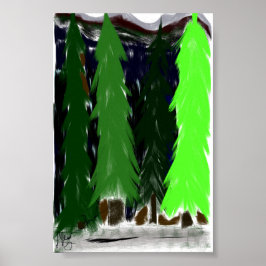 De bomen van een doorgang poster