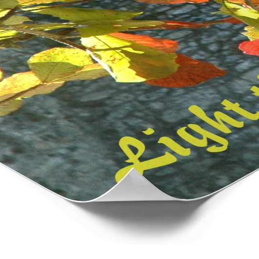 De Bomen van het Glas in lood - Poster met Citaat (Hoek)