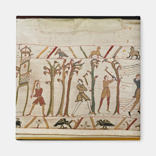 De bomen worden gehakt om de schepen te bouwen magneet (Voorkant)