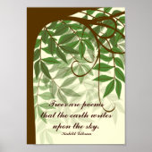 De bomen zijn het Poster van het Citaat van gedich (Voorkant)