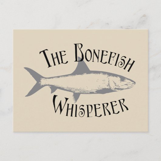 De Bonefish Whisperer Funny Ocean Gevist Briefkaart (Voorkant)
