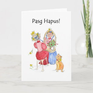 De Bonnet van Pasen van de pret, de Welse Kaart