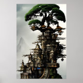 De Bonsai Treehouse Fantasy Art Poster (Voorkant)