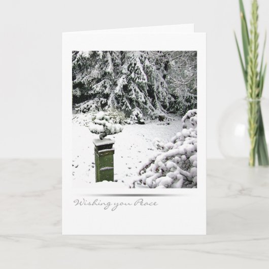 De Bonsai van de winter Feestdagen Kaart (Voorkant)