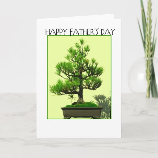 De bonsai van vaderdag kaart (Voorkant)