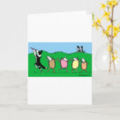 De Bonte Pijper van border collie Kaart (Gele Bloem)