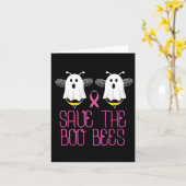 De Boo Bees Borstkanker Halloween  Kaart (Gele Bloem)