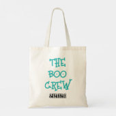 De boo crew aangepaste kinder naam blauwgroen Hall Tote Bag (Achterkant)