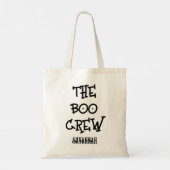 De boo crew aangepaste naam Halloween Kinder snoep Tote Bag (Achterkant)