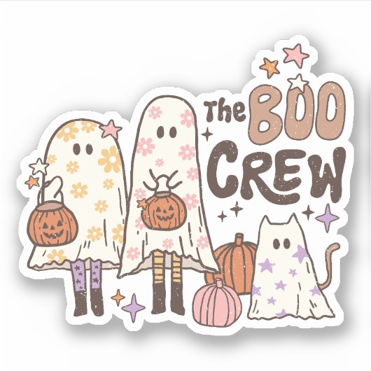 De Boo Crew Custom-Cut Vinyl Sticker (Voorkant)