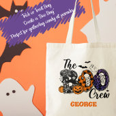 De Boo Crew Custom Name Halloween Trick or treat Tote Bag