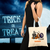 De Boo Crew Custom Name Halloween Trick or treat Tote Bag