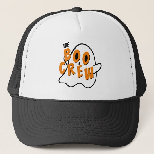 De Boo Crew Ghost Family Halloween Wit & Zwart Trucker Pet (Voorkant)