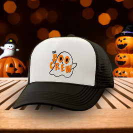 De Boo Crew Ghost Family Halloween Wit & Zwart Trucker Pet