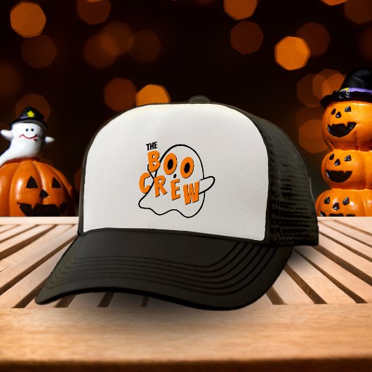 De Boo Crew Ghost Family Halloween Wit & Zwart Trucker Pet
