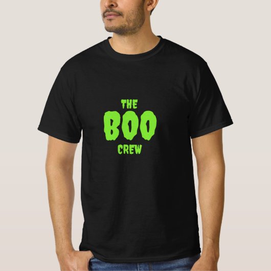 De BOO Crew, Groen op Zwart T-shirt (Voorkant)