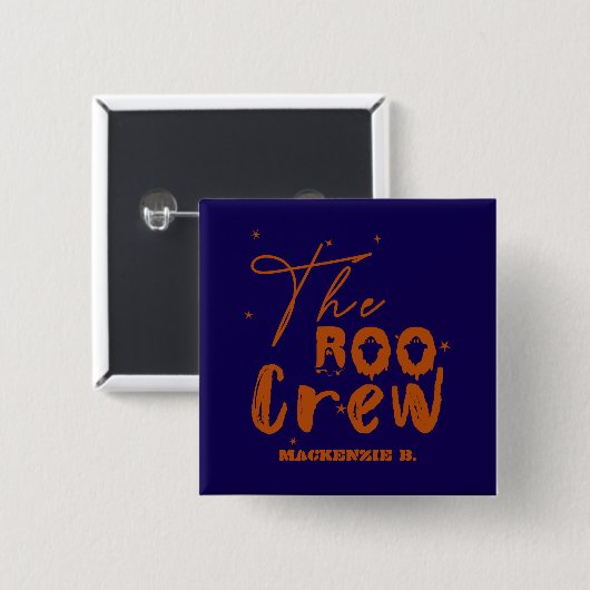 De Boo Crew Halloween Boo Knop Vierkante Button 5,1 Cm (Voorkant /achterkant)