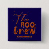De Boo Crew Halloween Boo Knop Vierkante Button 5,1 Cm (Voorkant)