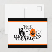 De Boo Crew Halloween Ghost Pumpkin Feestdagenkaart (Voorkant / Achterkant)