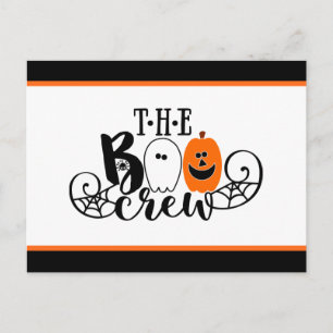 De Boo Crew Halloween Ghost Pumpkin Feestdagenkaart