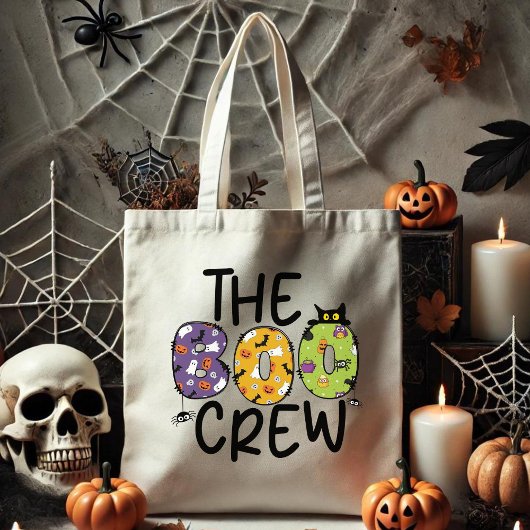 De Boo Crew Halloween Trick or treat Bag Tote Bag