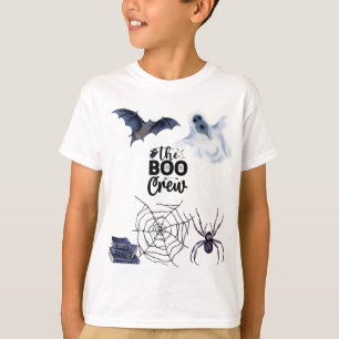 DE BOO CREW HAPPY HALLOWEEN BAT SPIN WEB T-SHIRT
