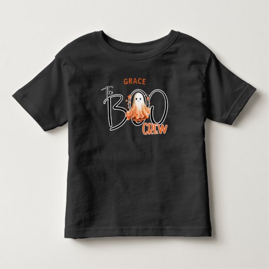 De Boo Crew Naam Halloween Peuter T-shirt (Voorkant)