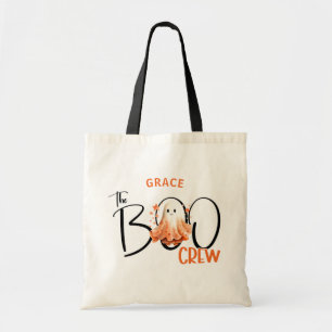 De Boo Crew Naam Modern Halloween Canvas tas