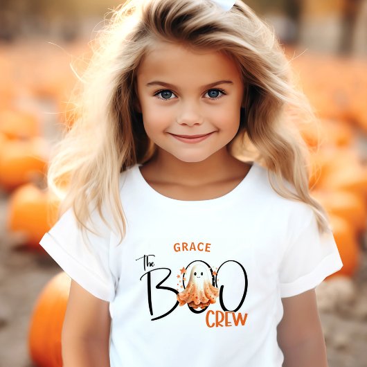 De Boo Crew Naam Modern Halloween Peuter T-shirt