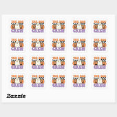 De Boo Crew Schattige Halloween Vierkante Sticker (Vel)