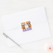 De Boo Crew Schattige Halloween Vierkante Sticker (Envelop)