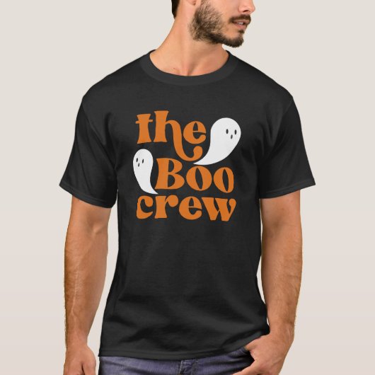 De Boo Crew Sinaasappel Halloween Family Matching  T-shirt (Voorkant)
