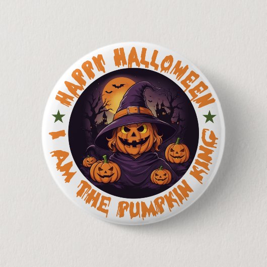 De Boo Crew Sinaasappel Halloween Ronde Button 5,7 Cm (Voorkant)