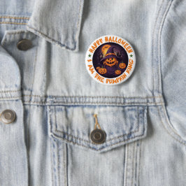 De Boo Crew Sinaasappel Halloween Ronde Button 5,7 Cm