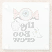 De Boo Crew | Spooktacular Halloween Squad Glazen Onderzetter (Achterkant)