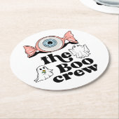 De Boo Crew | Spooktacular Halloween Squad Ronde Kartonnen Onderzetter (Gebogen)