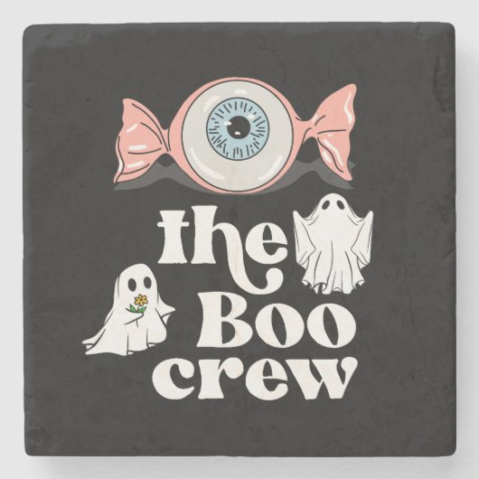 De Boo Crew | Spooktacular Halloween Squad Stenen Onderzetter (Voorkant)