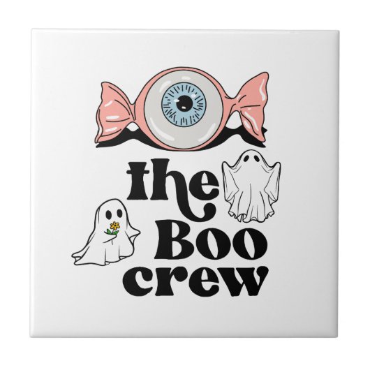 De Boo Crew | Spooktacular Halloween Squad Tegeltje (Voorkant)