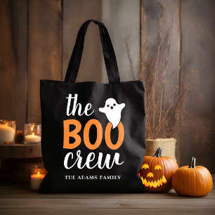 De Boo Crew Zwarte Halloween Trick or Treat Tote Bag